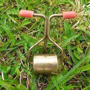 Miniature Brass Garden Roller with stand