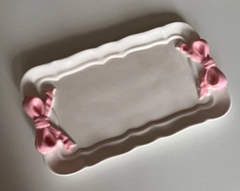 Coquette Jewerly Decorative Tray, Coquette Home Decor, Coquette Jewerly Perfume Tray, Cement Tray, Coquette Decoration