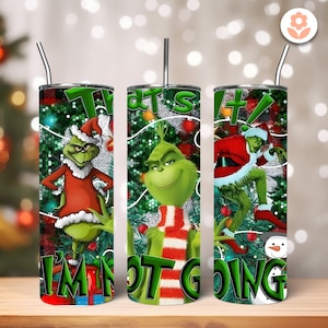40oz Grinch Meanie Christmas Tumbler – Frankie's Fab Designs