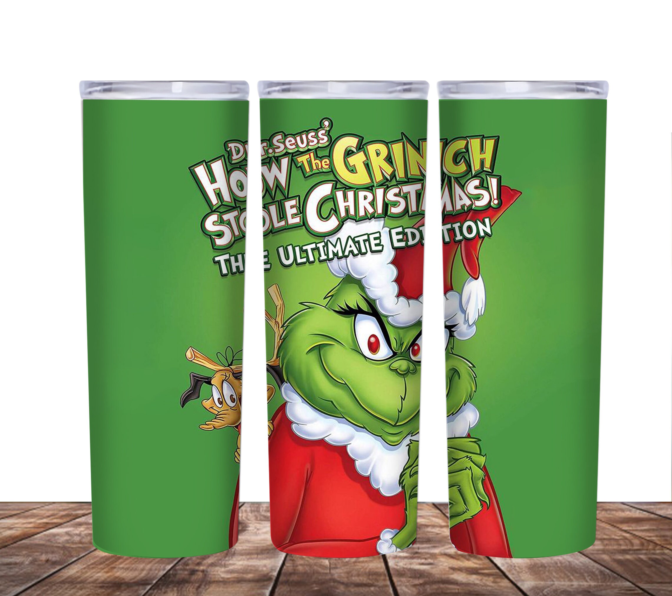 25 Grinch Christmas Tumbler Bundle, Cartoon Skinny Tumbler 20oz Design