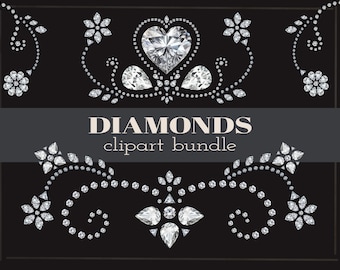 Diamonds Clip Art Collection - High-Resolution PNG Files with Transparency