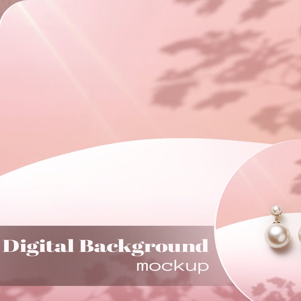 Digital Background Mockup for Earrings and Jewelry Sets - Digital Jewelry Display Mockup Backgrounds for Stunning Presentation-