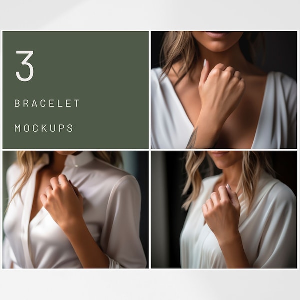 Bracelets Mockup, Jewellery Mockup Set - High-Resolution Digital Download, Jewelry Shop Bundle