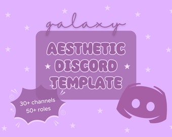 Galaxy Aesthetic Discord テンプレート | 30 以上のチャンネル (即時ダウンロード)