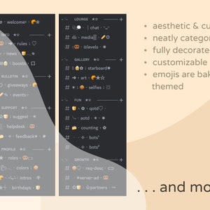 Bakery Beige Aesthetic & Cute Discord Template for Creators - Etsy