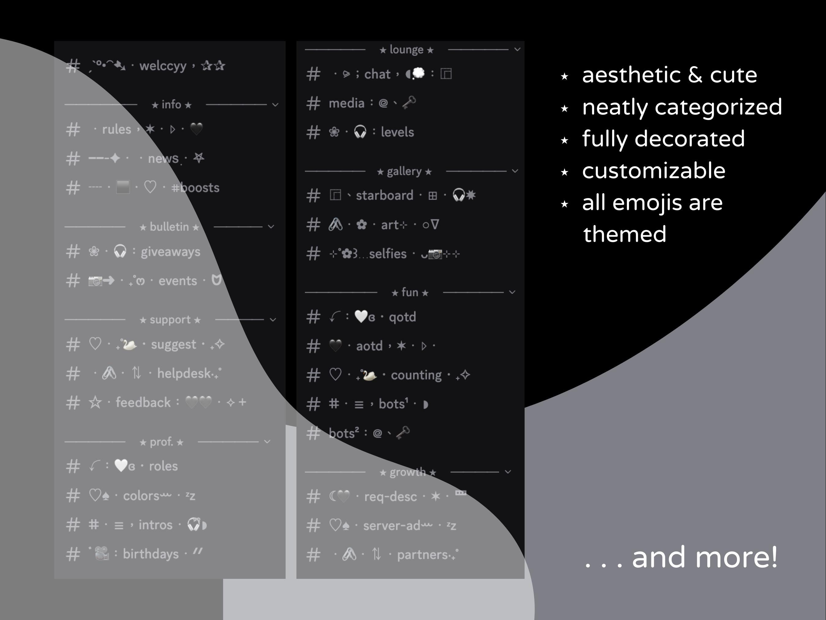 Dark Aesthetic Discord Server Template (instant Download) - Etsy