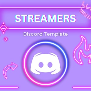 Streamers Discord Template For Creators Instant Download