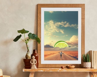 Surreal Vintage Collage Art | Landscape | Retro Poster | Home Decor | Trippy Art | PRINTABLE Wall Art | INSTANT Download