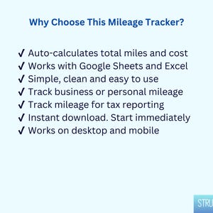 Editable Mileage Tracker: Google Sheets & Excel Template - Etsy