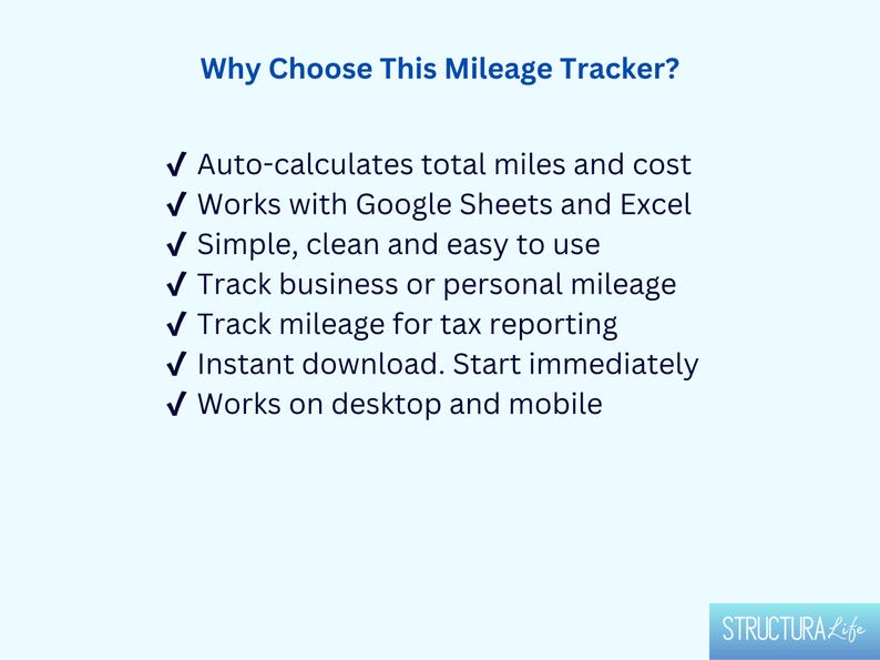 Editable Mileage Tracker: Google Sheets & Excel Template - Etsy