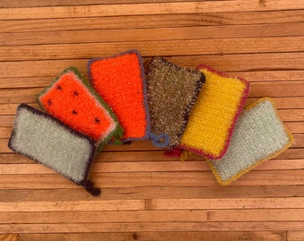 Handmade Crochet Reusable Sponges