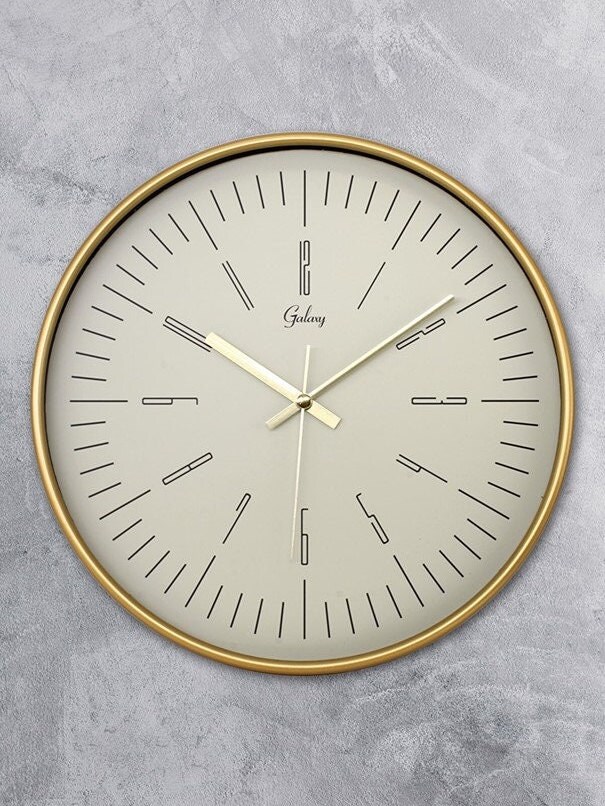 Stylish Wall Clock Real Glass Wall Clock, Yellow Decorative Wall Clock
