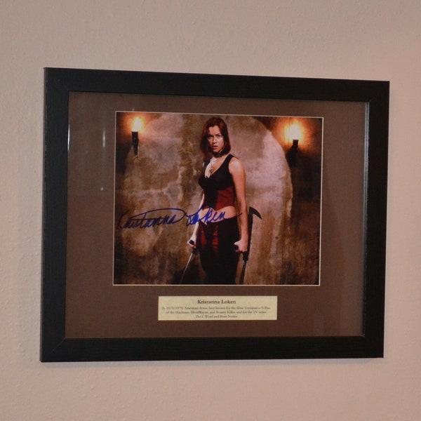 Signed Kristanna Loken (Bloodrayne) Photo (framed with COA)