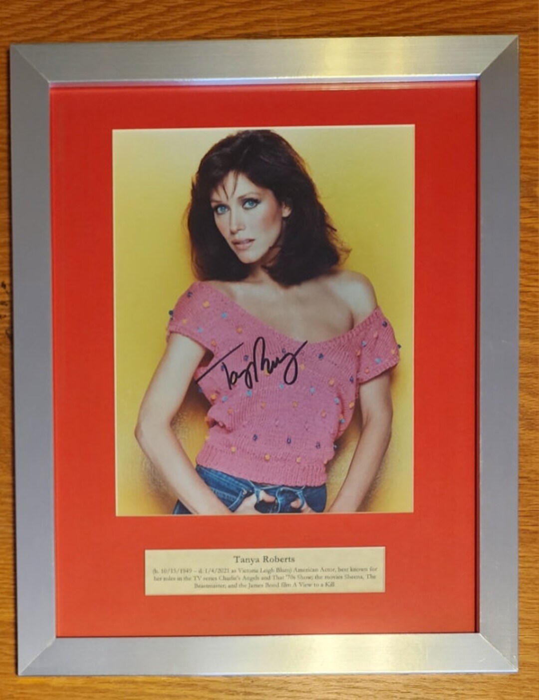 Signed Tanya Roberts Framed Photo (trusted Source) - Etsy
