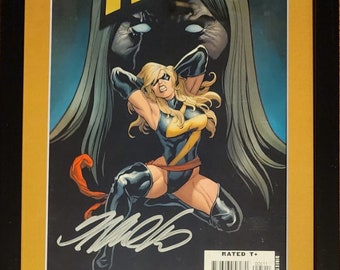 Ingelijste Ms. Marvel Comic Book (gesigneerd door Frank Cho op Comicon)