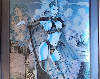 Framed Lady Death Chromium Poster (Comic Book Store edition)