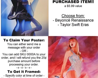 Gratis miniposter bij elk gekocht item