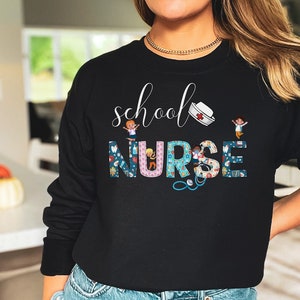 School Nurse Gift, School Nurse Shirt, Gift For Nurse, School Nurse Sweatshirt, Retro Nurse Shirts, Nurse Appreciation, Back to School