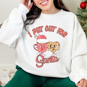I Put Out For Santa, Retro Santa Shirt, Vintage Christmas, Christmas Matching Shirt, Ugly Christmas Sweater, Cookies And Milk, Holiday Shirt