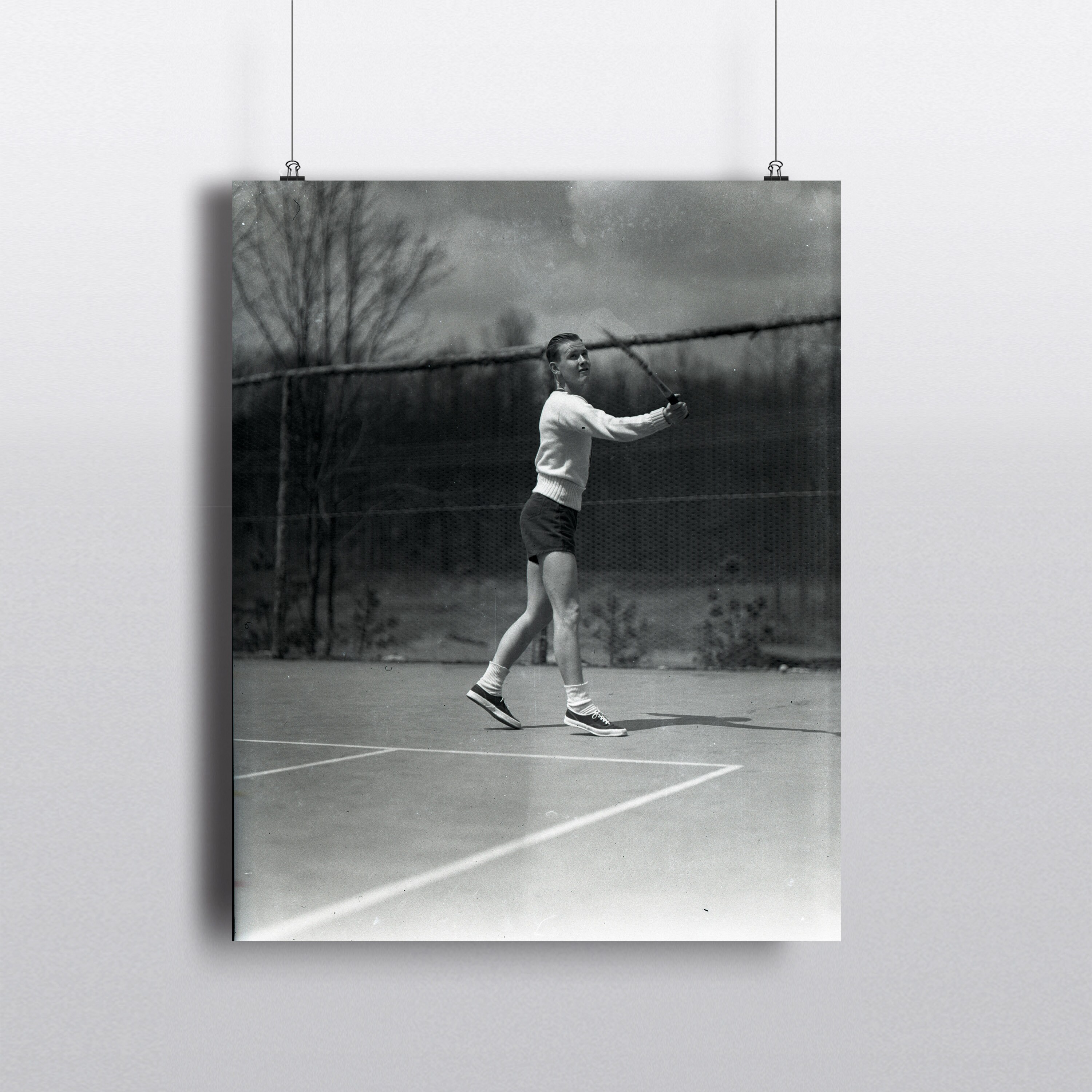Digital Download, Vintage 1930's Black and White Tennis Tournament ...