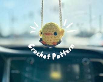 Swinging Ducky Car Mirror Hanger Crochet PATTERN
