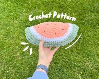 Watermelon Slice Crochet Amigurumi Pattern PDF Download | Crochet Food Fruit Pattern
