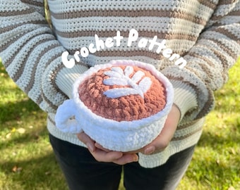 Crochet Latte Amigurumi Pattern: Coffee Plushie (PDF Pattern) Autumn Fall Crochet Pattern
