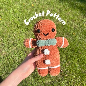 Gingerbread Man Crochet Amigurumi Pattern Digital PDF Pattern Download