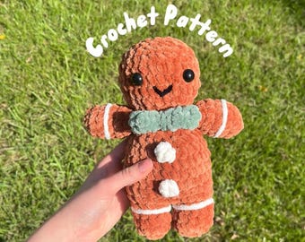 Gingerbread Man Crochet Amigurumi Pattern Digital PDF Pattern Download