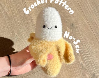 No Sew Crochet Banana Plushie Amigurumi Pattern Digital PDF Download