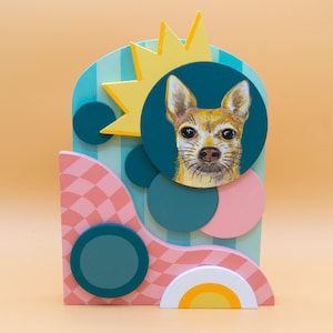 Custom - Pet portrait wood sculpture