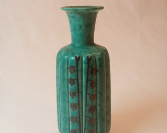 Midcentury Modern Scandinavian Gustavsberg Sweden Wilhelm Kråge Lily of the Valley Vase Argenta Vintage