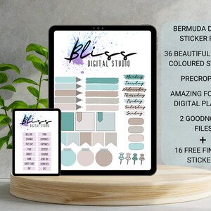 Bermuda Digital Sticker for Every Planner iPad Goodnotes Precropped
