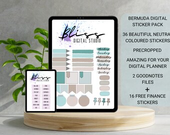 Bermuda Digital Sticker for Every Planner iPad Goodnotes Precropped