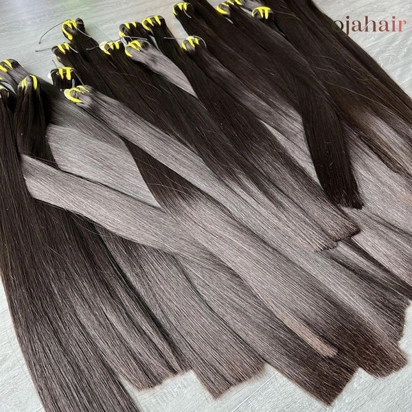 5 piece Bundle Deal 26”- 30” | Raw Human Hair Bundles | Double Drawn / Wefted | Natural 1b - Sew In Hair Extensions