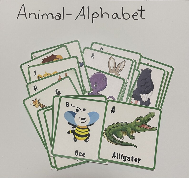 Printable Animal Alphabet Flashcard, Homeschool Recourses, Alphabet ...