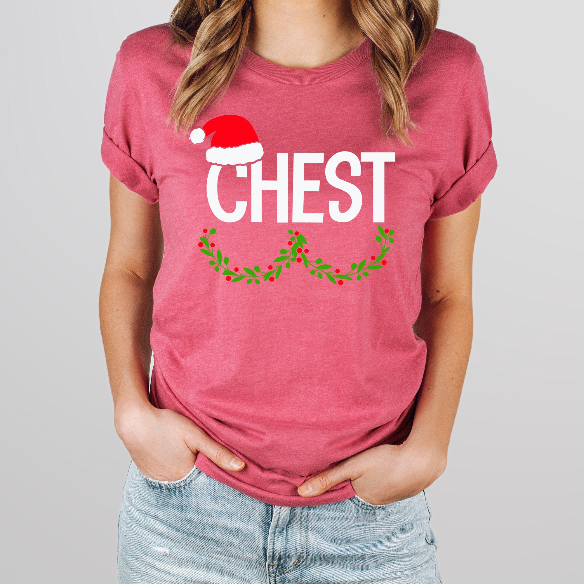 Chest and Nuts Couples Christmas Shirt, Chest Nuts Matching Funny