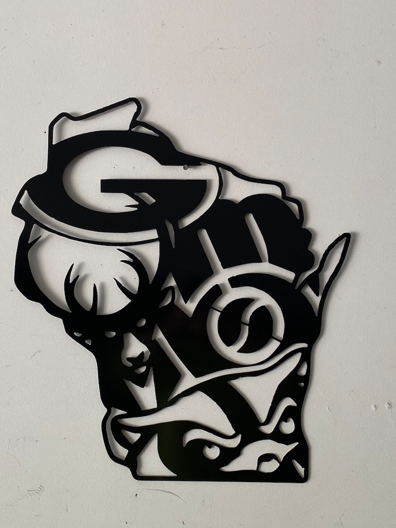 Wisconsin Sports Metal Art Etsy