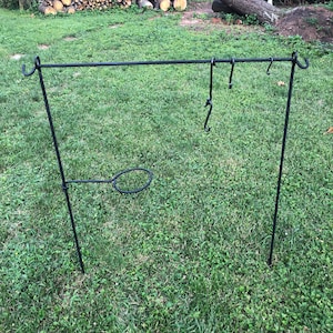Campfire Irons- Campfire Rack- Camping Cook Set Up- Hand Forged (with ...