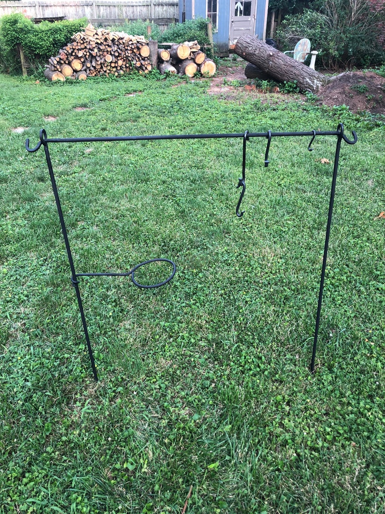 Campfire Irons- Campfire Rack- Camping Cook Set Up- Hand Forged (with ...