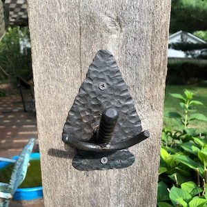 Deer Skull Mount, **Hand Forged**, Arrowhead Shape