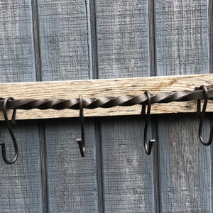 Hand Forged *Cast Iron Skillet / Pot Rack - 2 size options