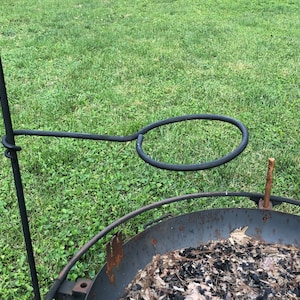 Campfire Skillet Holder and Pot Hanger - Camping Swingarms - Hand Forged