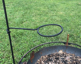 Campfire Skillet Holder and Pot Hanger - Camping Swingarms - Hand Forged