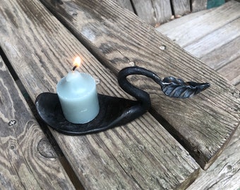 Decorative Forged Leaf candle holder