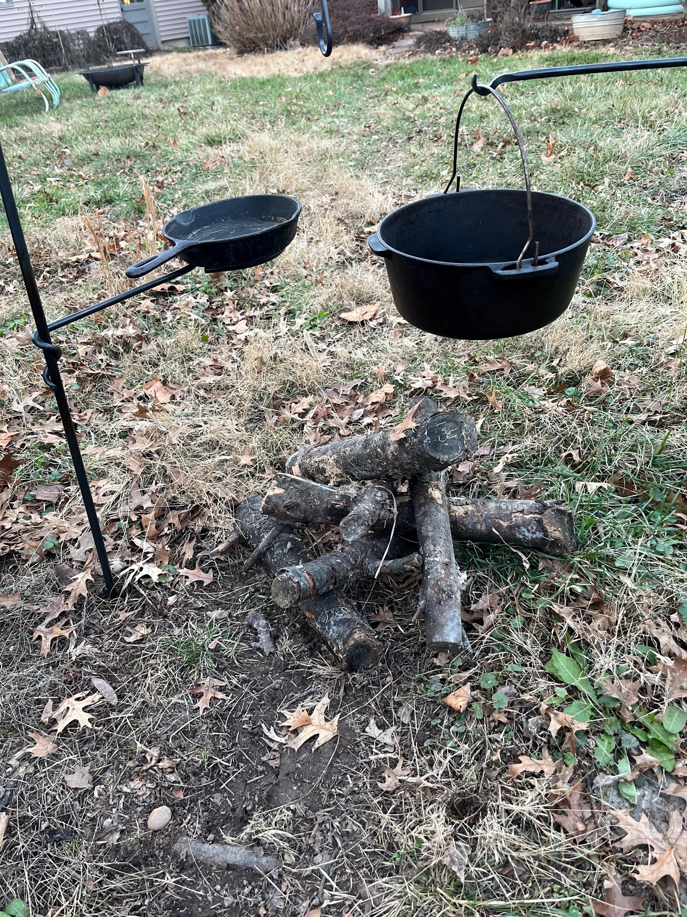 Campfire Irons- CAMPFIRE RACK and TRIPOD (all in One) - Camping Cook ...