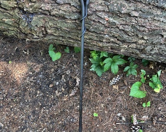 Large Fire Poker with twist - hand forged