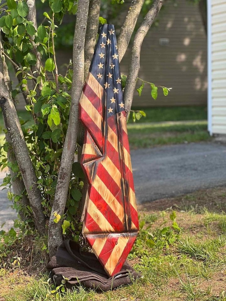 Draping American Flag