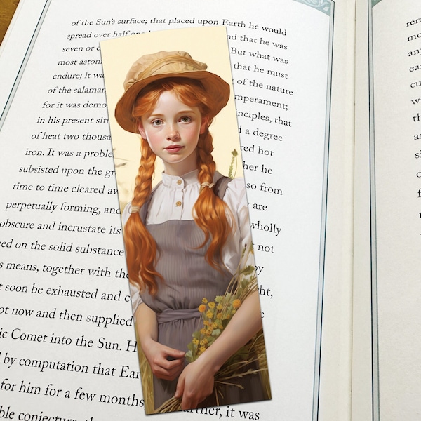 Anne of Green Gables Bookmark -  High Quality Print Illustration, Literary Gifts, Classic Books