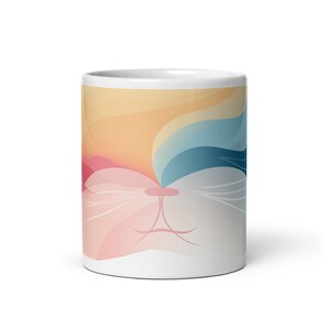 Abstract Pastel Cat Mug